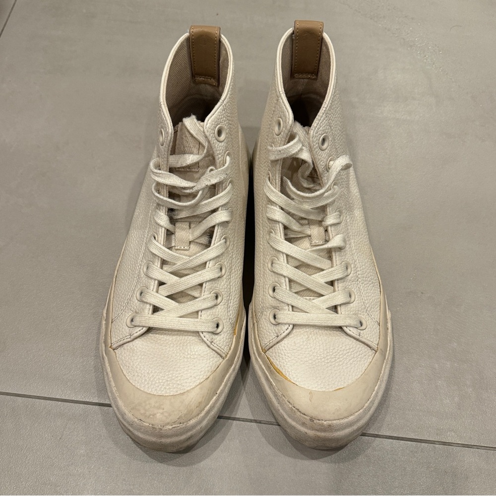 Zara Men’s Off White High Top Sneaker - Size 9
